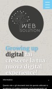 How websolution.it looks like on a mobile device such as an iPhone.