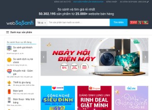 How websosanh.vn looks like on a tablet such as an iPad.