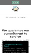How webspacebar.co.za looks like on a mobile device such as an iPhone.