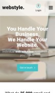 How webstyle.com looks like on a mobile device such as an iPhone.