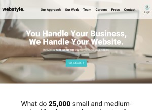 How webstyle.com looks like on a tablet such as an iPad.