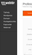How webter.hu looks like on a mobile device such as an iPhone.