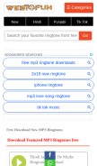 How webtofun.com looks like on a mobile device such as an iPhone.