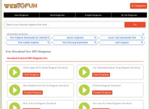 How webtofun.com looks like on a tablet such as an iPad.
