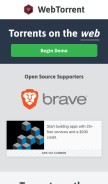 How webtorrent.io looks like on a mobile device such as an iPhone.