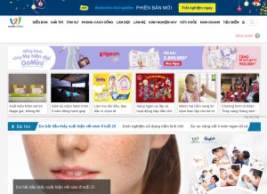 How webtretho.com looks like on a tablet such as an iPad.