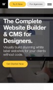 How webydo.com looks like on a mobile device such as an iPhone.