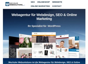 How wechsler-websolutions.ch looks like on a tablet such as an iPad.
