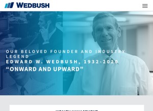 How wedbush.com looks like on a tablet such as an iPad.