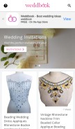 How weddbook.com looks like on a mobile device such as an iPhone.