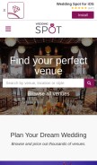 How wedding-spot.com looks like on a mobile device such as an iPhone.