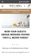 How weddingfavorsoutlet.com looks like on a mobile device such as an iPhone.