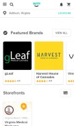 How weedmaps.com looks like on a mobile device such as an iPhone.