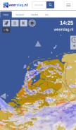 How weerslag.nl looks like on a mobile device such as an iPhone.