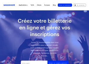 How weezevent.com looks like on a tablet such as an iPad.