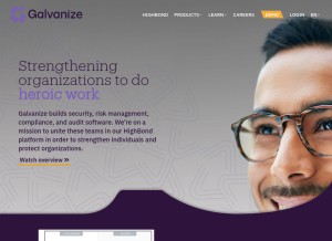 How wegalvanize.com looks like on a tablet such as an iPad.