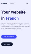 How weglot.com looks like on a mobile device such as an iPhone.