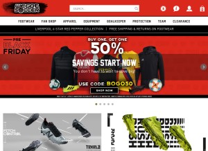 How wegotsoccer.com looks like on a tablet such as an iPad.