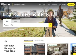 How weichert.com looks like on a tablet such as an iPad.