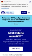 How weightwatchers.de looks like on a mobile device such as an iPhone.