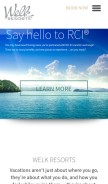 How welkresorts.com looks like on a mobile device such as an iPhone.
