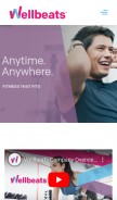 How wellbeats.com looks like on a mobile device such as an iPhone.