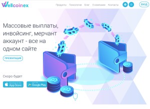 How wellcoinex.ru looks like on a tablet such as an iPad.