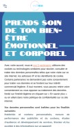 How wellme.fr looks like on a mobile device such as an iPhone.