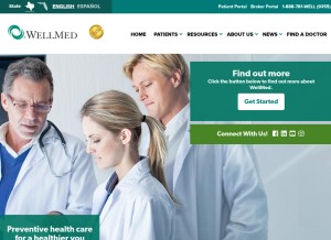How wellmed.net looks like on a tablet such as an iPad.