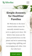 How wellnessmama.com looks like on a mobile device such as an iPhone.