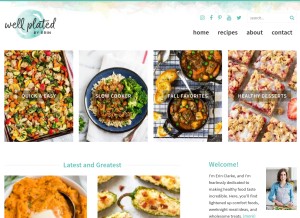 How wellplated.com looks like on a tablet such as an iPad.