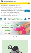 How wellsana.de looks like on a mobile device such as an iPhone.