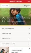 How wellsfargo.com looks like on a mobile device such as an iPhone.