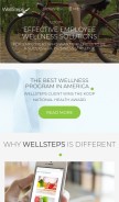How wellsteps.com looks like on a mobile device such as an iPhone.