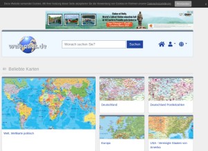 How welt-atlas.de looks like on a tablet such as an iPad.