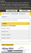 How wemoto.com looks like on a mobile device such as an iPhone.