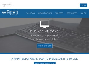How wepanow.com looks like on a tablet such as an iPad.