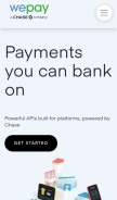 How wepay.com looks like on a mobile device such as an iPhone.