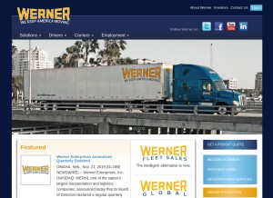 How werner.com looks like on a tablet such as an iPad.