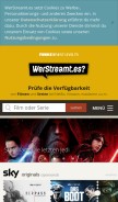 How werstreamt.es looks like on a mobile device such as an iPhone.