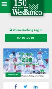 How wesbanco.com looks like on a mobile device such as an iPhone.
