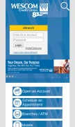 How wescom.org looks like on a mobile device such as an iPhone.