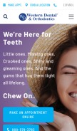 How westerndental.com looks like on a mobile device such as an iPhone.