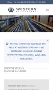 How westernextrusions.com looks like on a mobile device such as an iPhone.