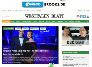 How westfalen-blatt.de looks like on a tablet such as an iPad.
