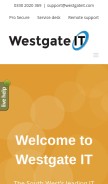 How westgateit.com looks like on a mobile device such as an iPhone.