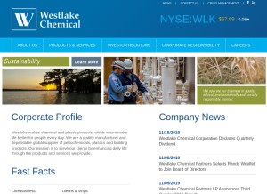 How westlake.com looks like on a tablet such as an iPad.