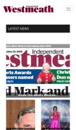 How westmeathindependent.ie looks like on a mobile device such as an iPhone.