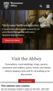 How westminster-abbey.org looks like on a mobile device such as an iPhone.