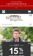 How westportbigandtall.com looks like on a mobile device such as an iPhone.